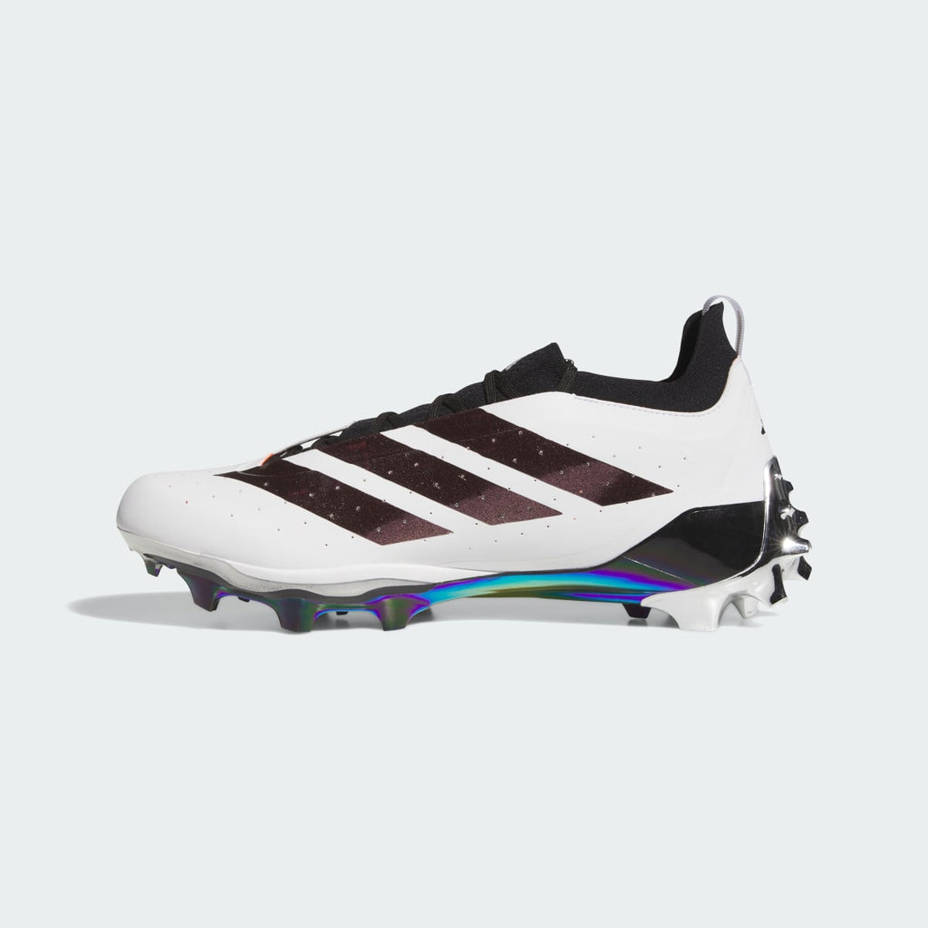 Adidas Women's Adizero Horizon Football Cleats - Cloud White / Core Black / Silver Metallic - Image 6