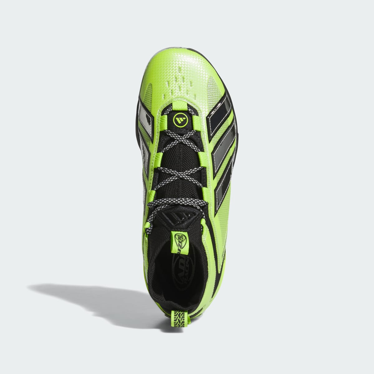 Adidas Men's Adizero Impact+ 3.0 Cleats Racing Team - Solar Slime / Silver Metallic / Core Black - Image 2