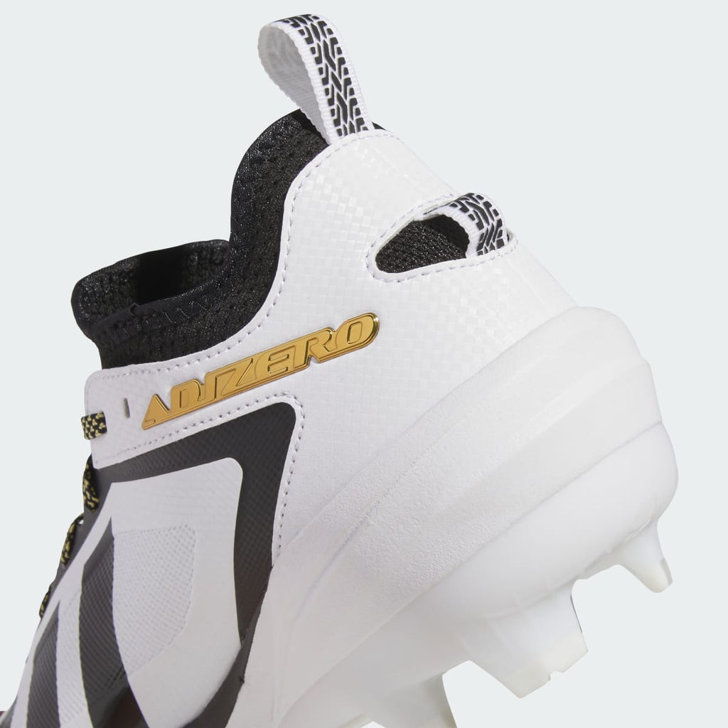 Adidas Men's Adizero Impact 3 Baseball Cleats - Cloud White / Gold Metallic / Core Black - Image 8