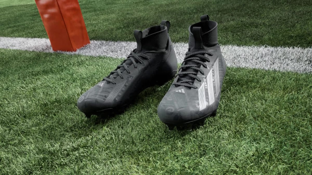 Adidas Men's Adizero Impact II Currency Neutral Football Cleats - Core Black / Iron Metallic / Core Black - Image 2