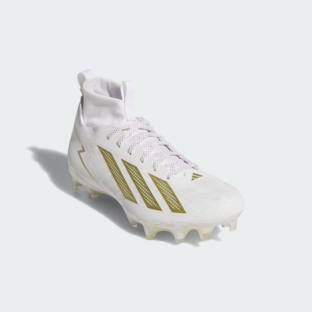 Adidas Women's Adizero Impact II Currency Neutral Football Cleats - Cloud White / Gold Metallic / Cloud White - Image 5