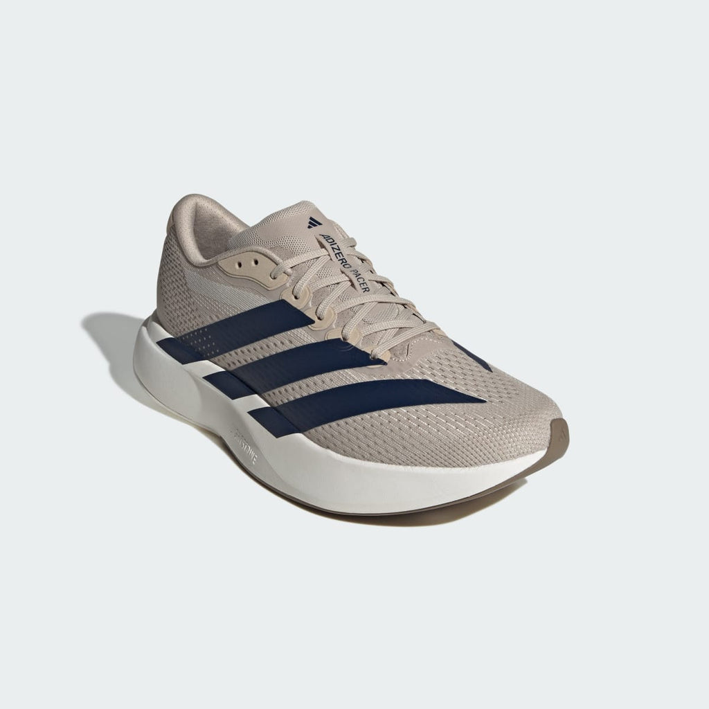 Adidas Men's Adizero Pacer Shoes - Khaki Three / Night Indigo / Core White - Image 4