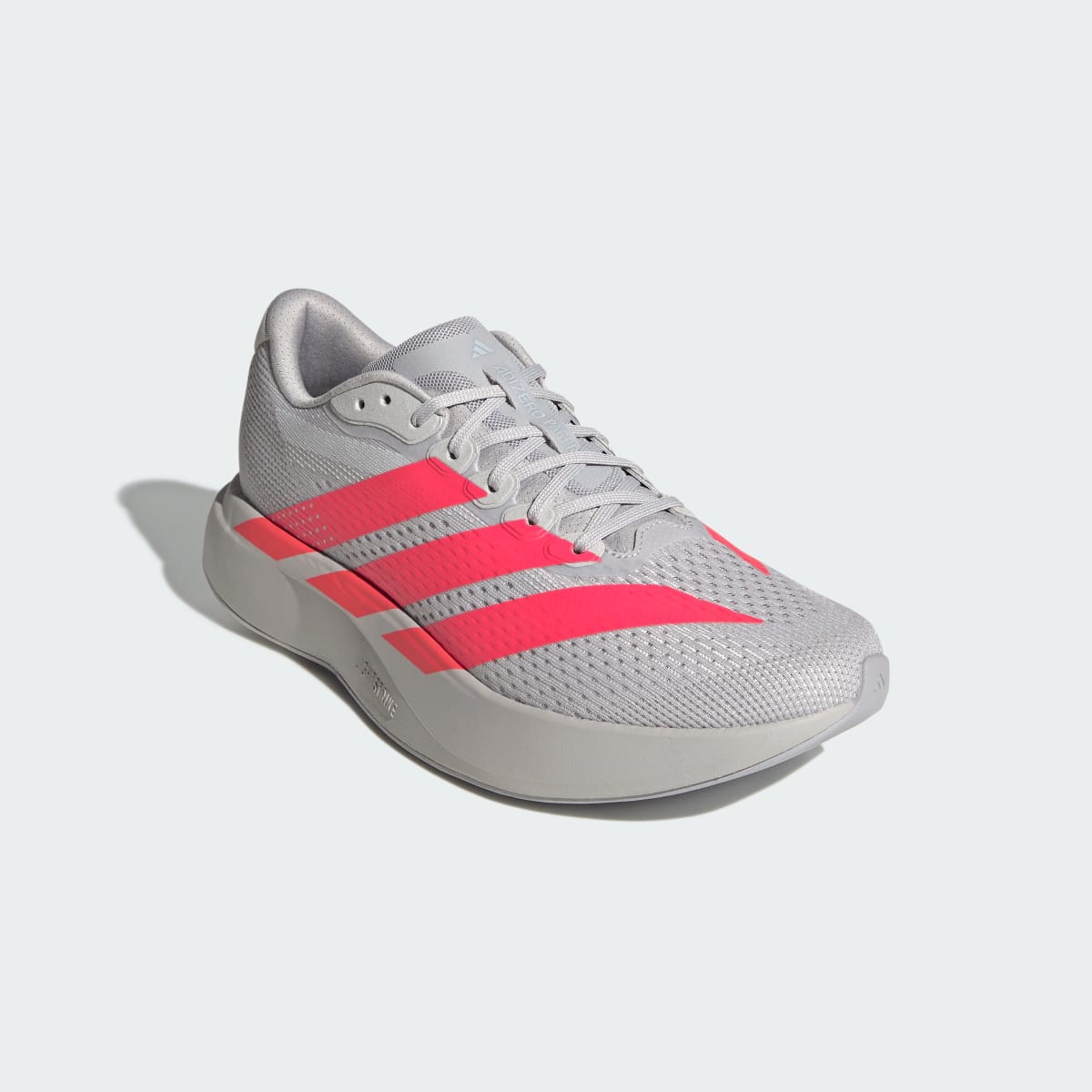 Adidas Men's Adizero Pacer Shoes - Grey Two / Lucid Red / Halo Silver - Image 4