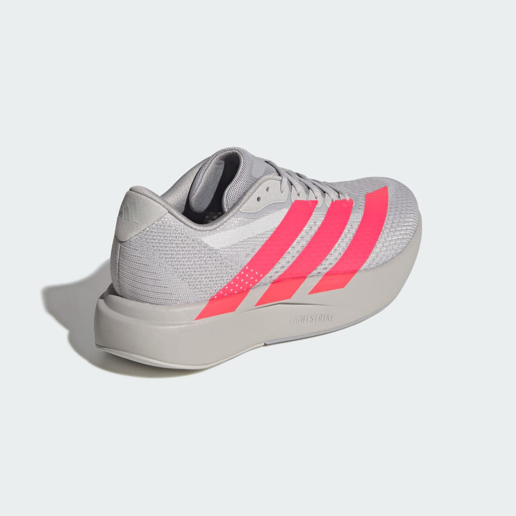 Adidas Men's Adizero Pacer Shoes - Grey Two / Lucid Red / Halo Silver - Image 5