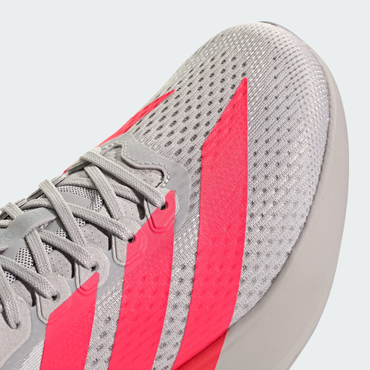 Adidas Men's Adizero Pacer Shoes - Grey Two / Lucid Red / Halo Silver - Image 8