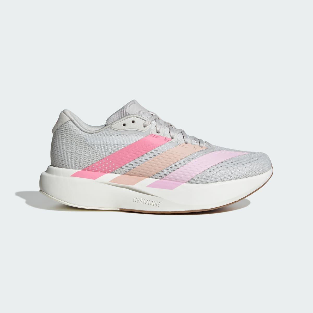 Adidas Women's Adizero Pacer Shoes - Grey One / Bliss Pink / Core White - Image 1