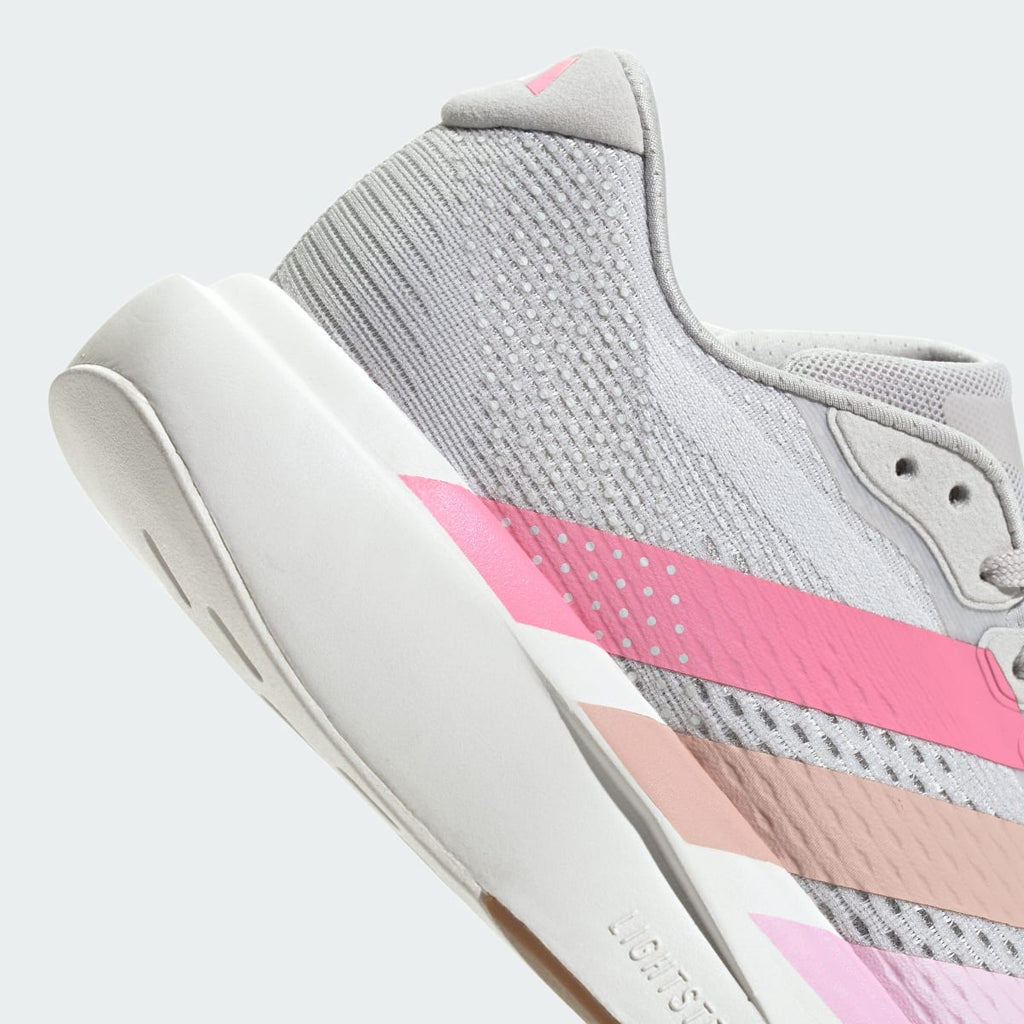 Adidas Women's Adizero Pacer Shoes - Grey One / Bliss Pink / Core White - Image 12