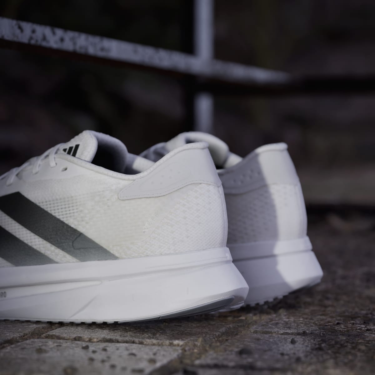 Adidas Men's Adizero SL 2 Shoes - Cloud White / Core Black / Dash Grey - Image 9