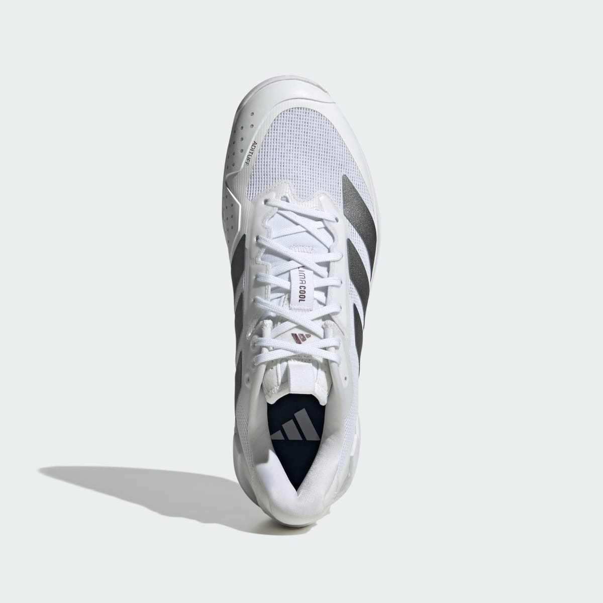 Adidas Men's Adizero Ubersonic 5 Tennis Shoes - Cloud White / Tech Grey Metallic / Maroon - Image 2