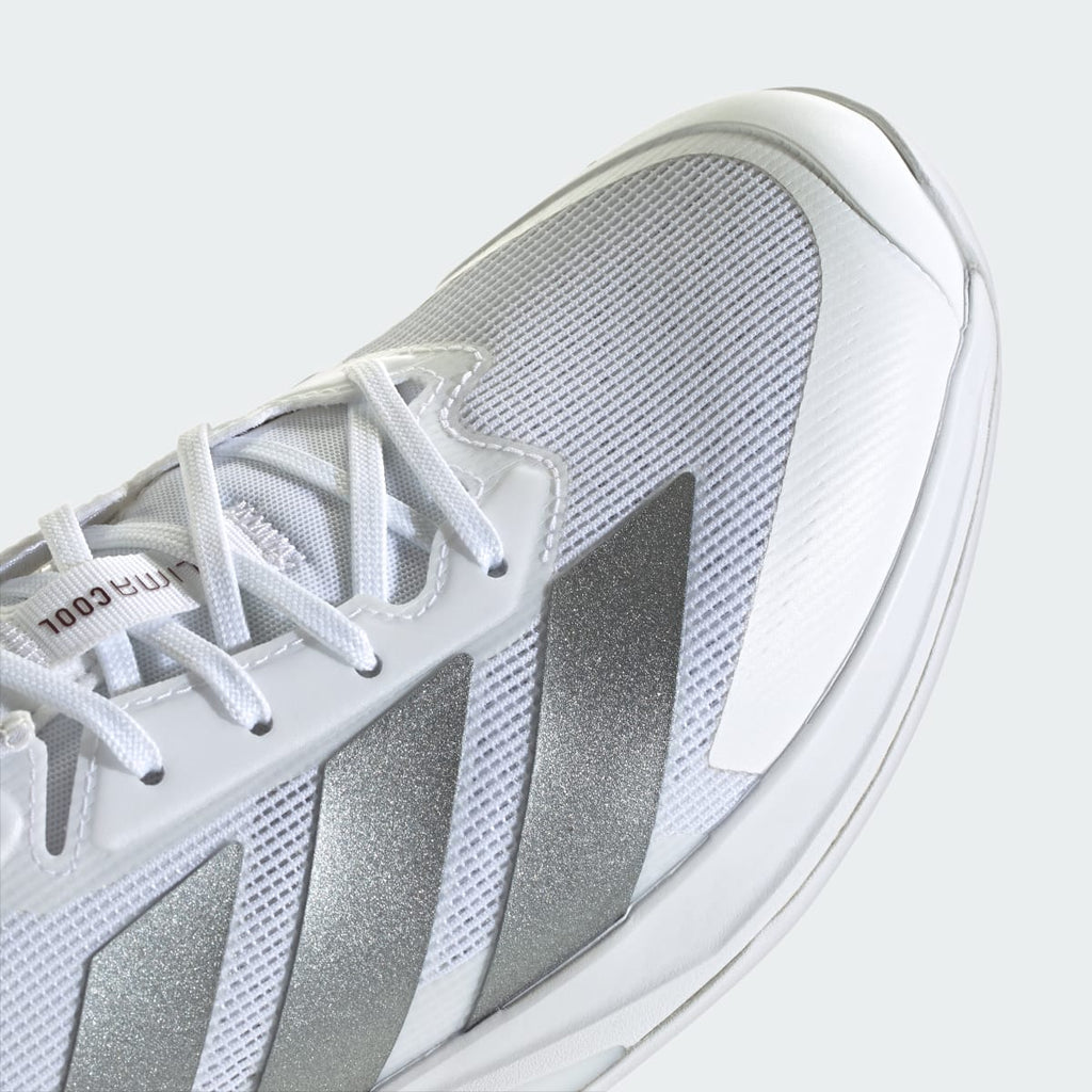 Adidas Men's Adizero Ubersonic 5 Tennis Shoes - Cloud White / Tech Grey Metallic / Maroon - Image 9