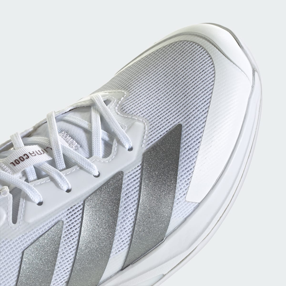 Adidas Men's Adizero Ubersonic 5 Tennis Shoes - Cloud White / Tech Grey Metallic / Maroon - Image 9