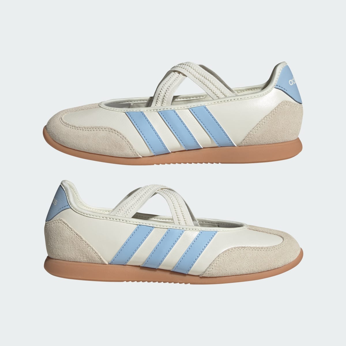 Adidas Women's BARREDA MARY JANE SHOES - Off White / Glow Blue / Gum - Image 7
