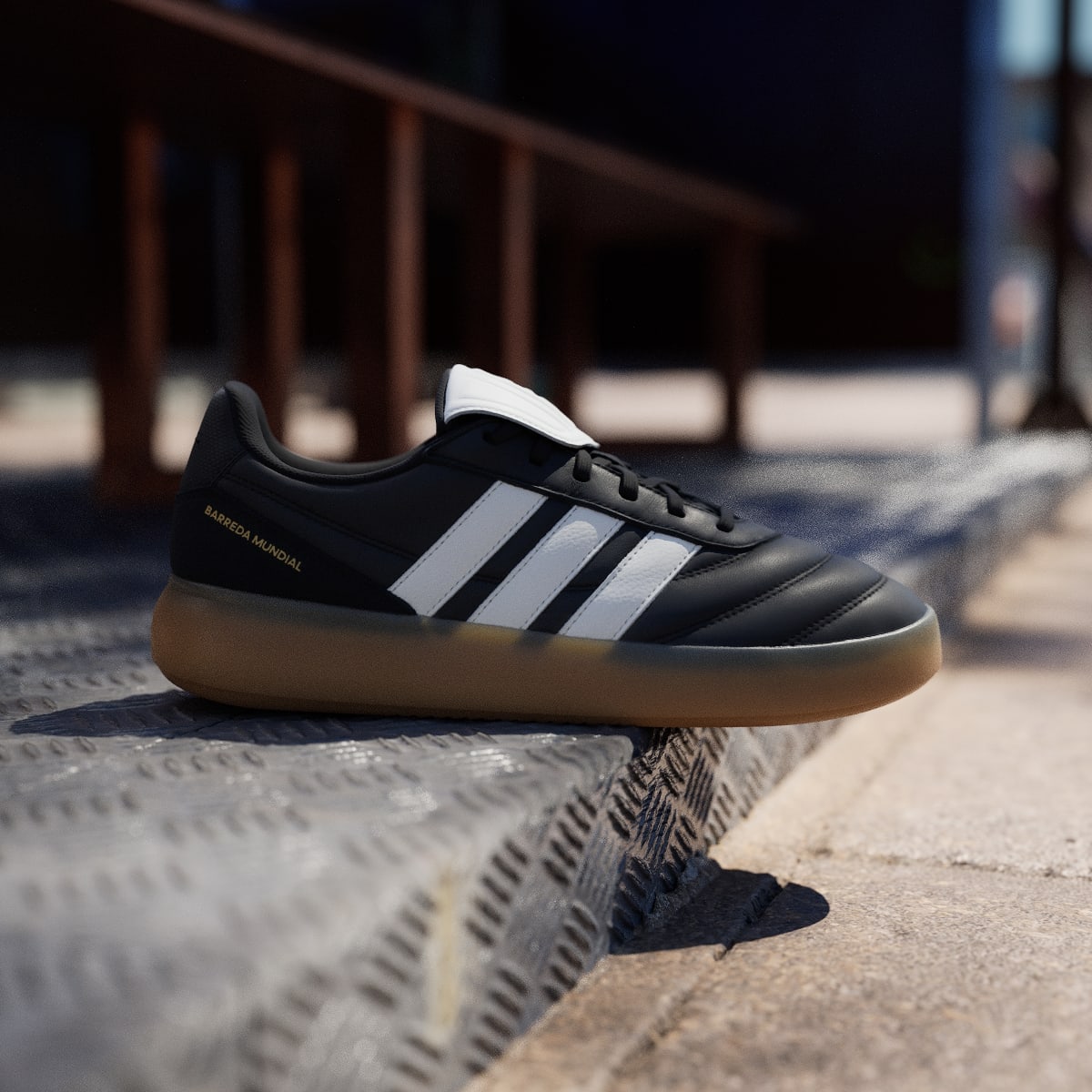 Adidas Men's BARREDA MUNDIAL Shoes - Core Black / Core White / Gum - Image 3