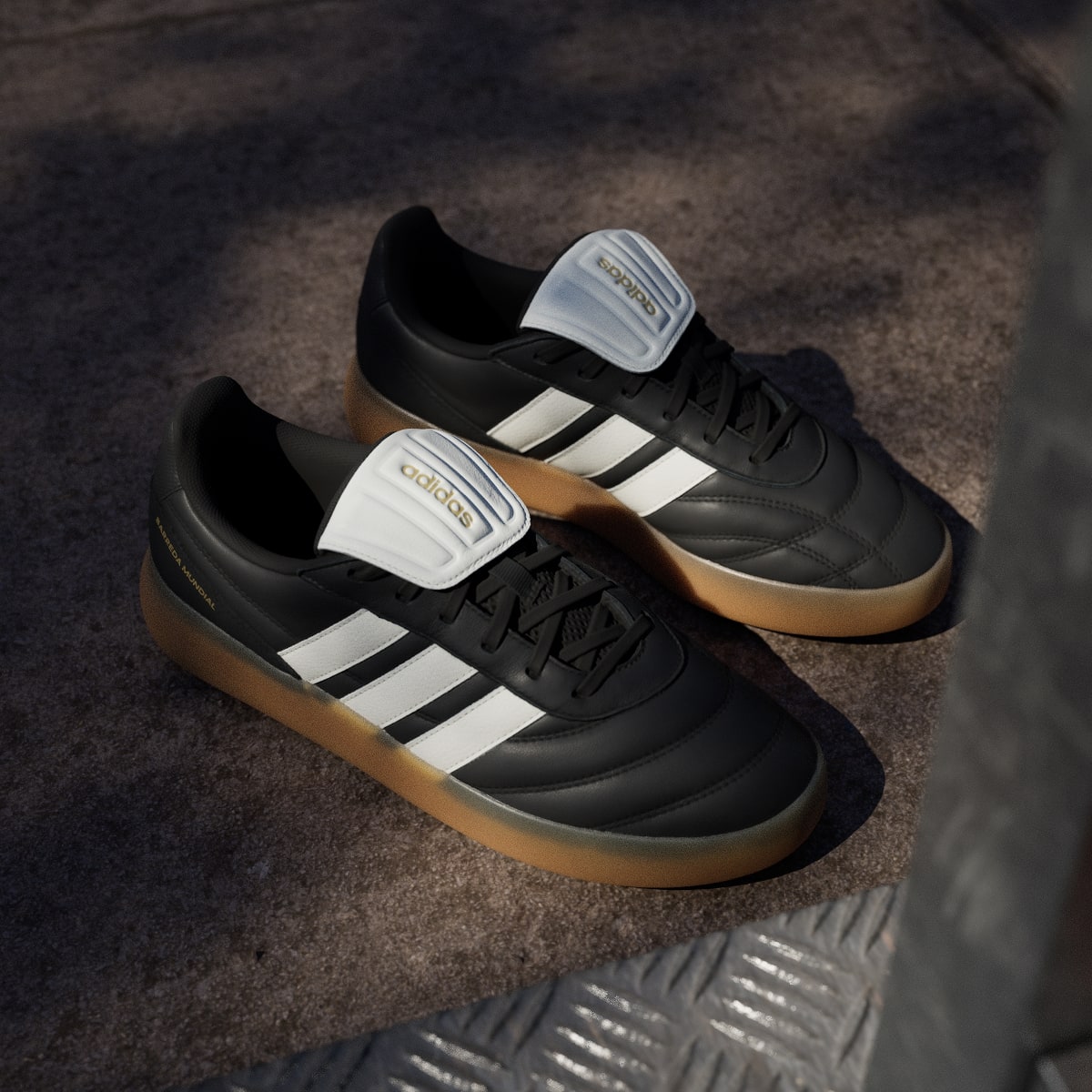 Adidas Men's BARREDA MUNDIAL Shoes - Core Black / Core White / Gum - Image 5