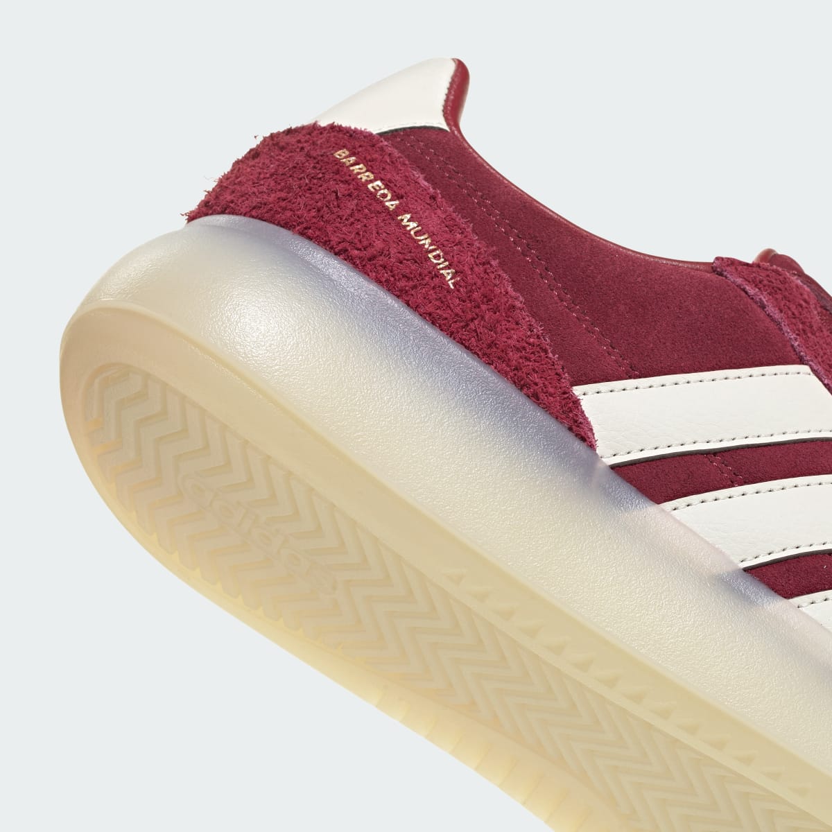 Adidas Men's BARREDA MUNDIAL Shoes - Collegiate Burgundy / Off White / Gold Metallic - Image 7