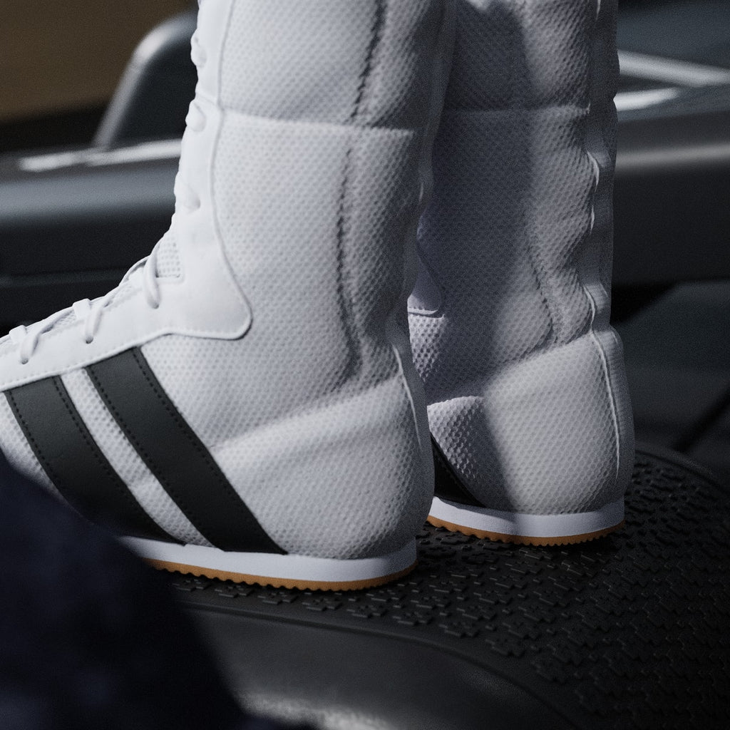 Adidas Men's BOX HOG CLASSIC Shoes - Cloud White / Core Black / Cloud White - Image 10