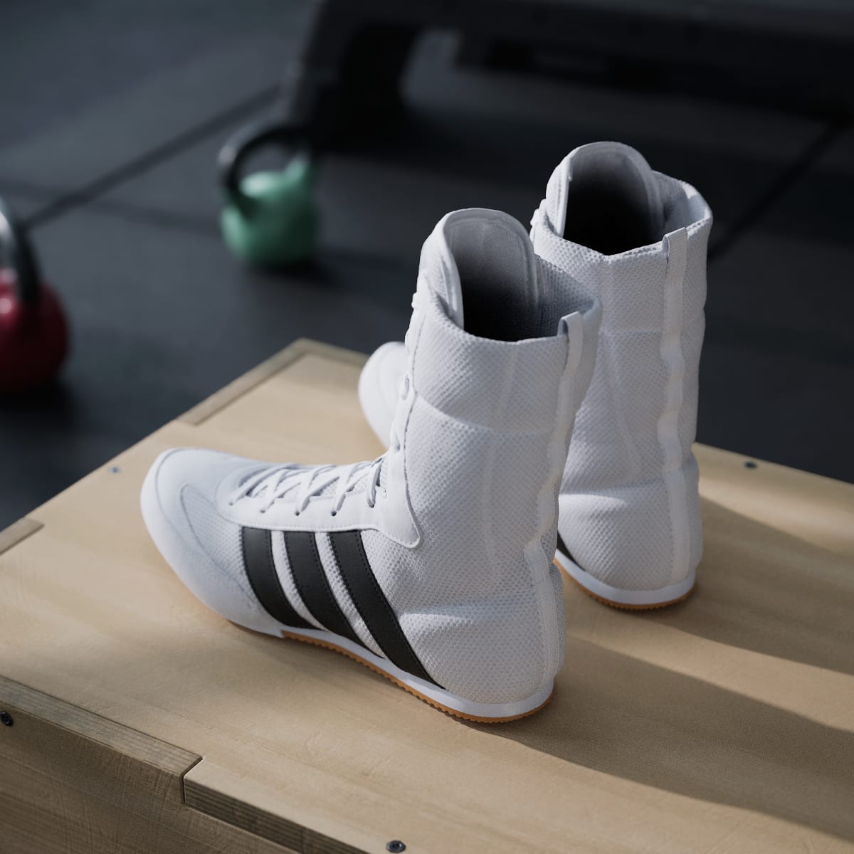 Adidas Men's BOX HOG CLASSIC Shoes - Cloud White / Core Black / Cloud White - Image 6