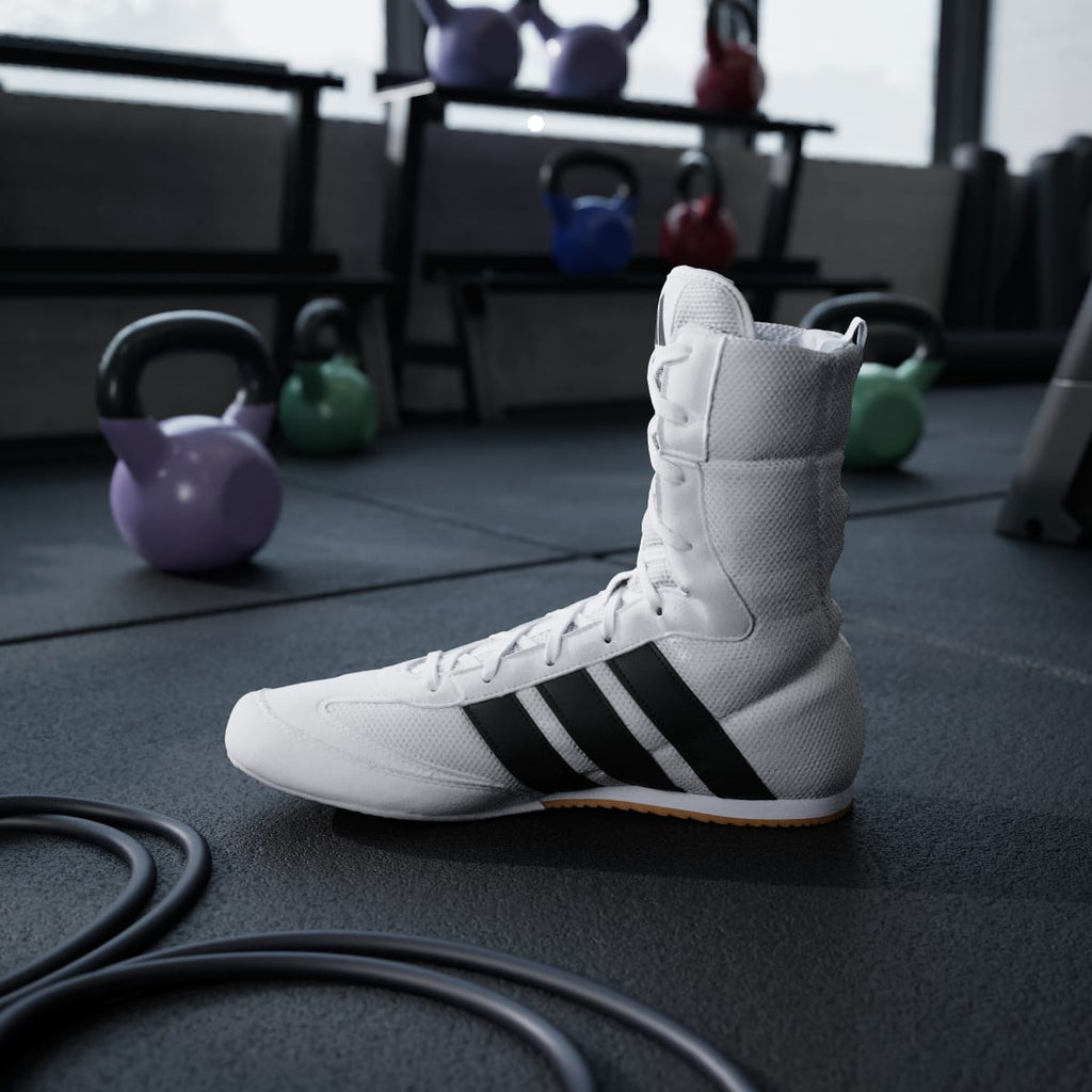 Adidas Men's BOX HOG CLASSIC Shoes - Cloud White / Core Black / Cloud White - Image 7