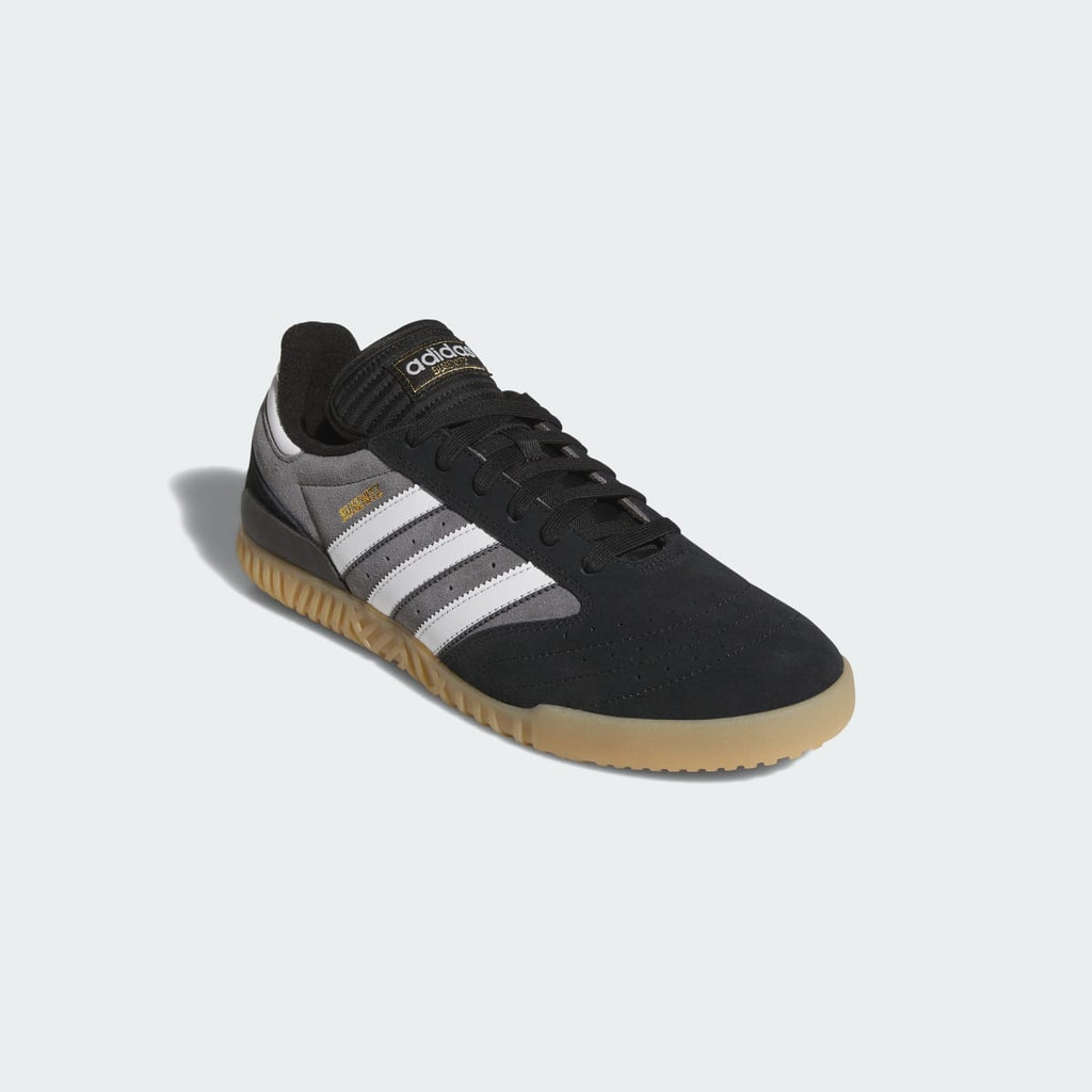 Adidas Men's BUSENITZ INDOOR SUPER Shoes - Core Black / Crystal White / Grey Four - Image 4