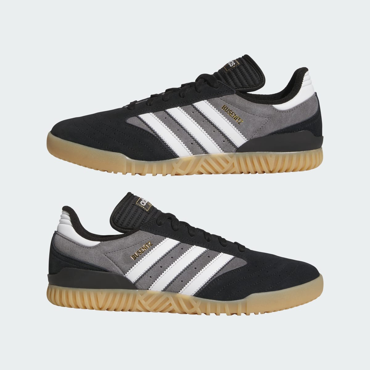 Adidas Men's BUSENITZ INDOOR SUPER Shoes - Core Black / Crystal White / Grey Four - Image 7