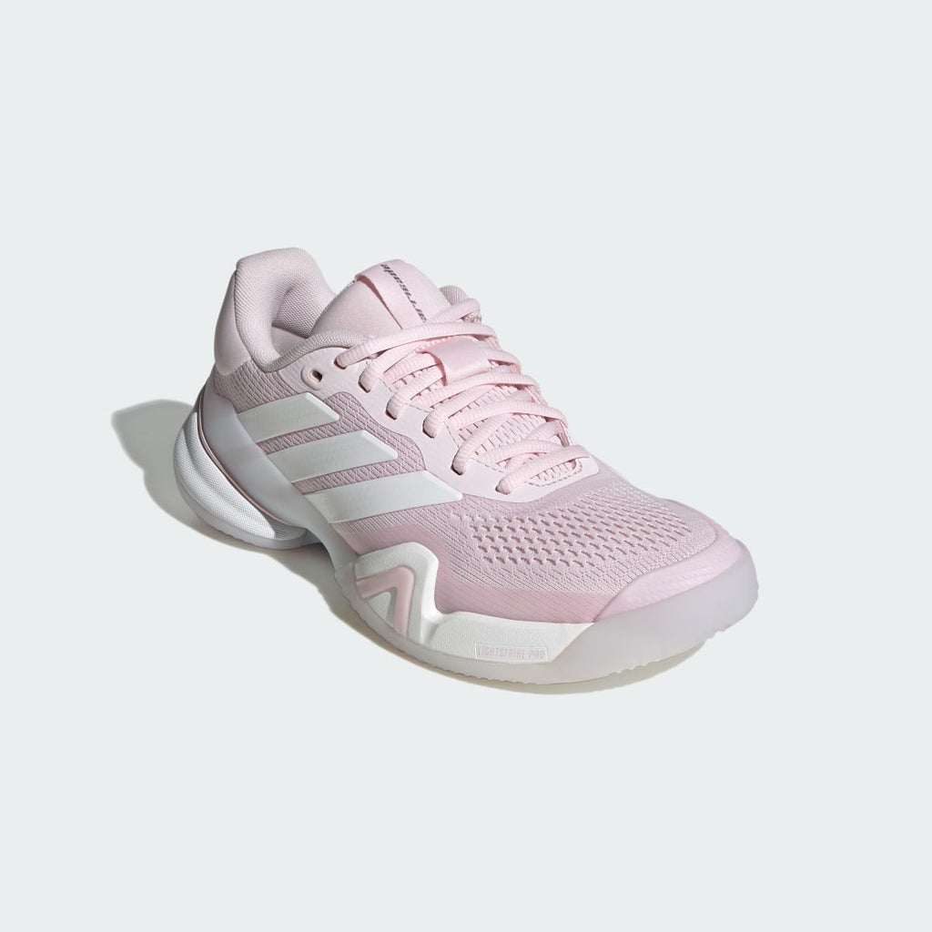 Adidas Women's Barricade 14 Clay Tennis Shoes - Distilled Pink / Cloud White / Cloud White - Image 4