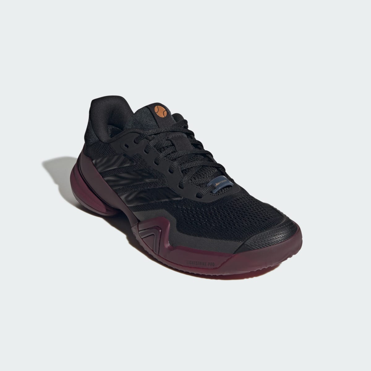 Adidas Men's Barricade 14 Tennis Shoes - Core Black / Core Black / Maroon - Image 4
