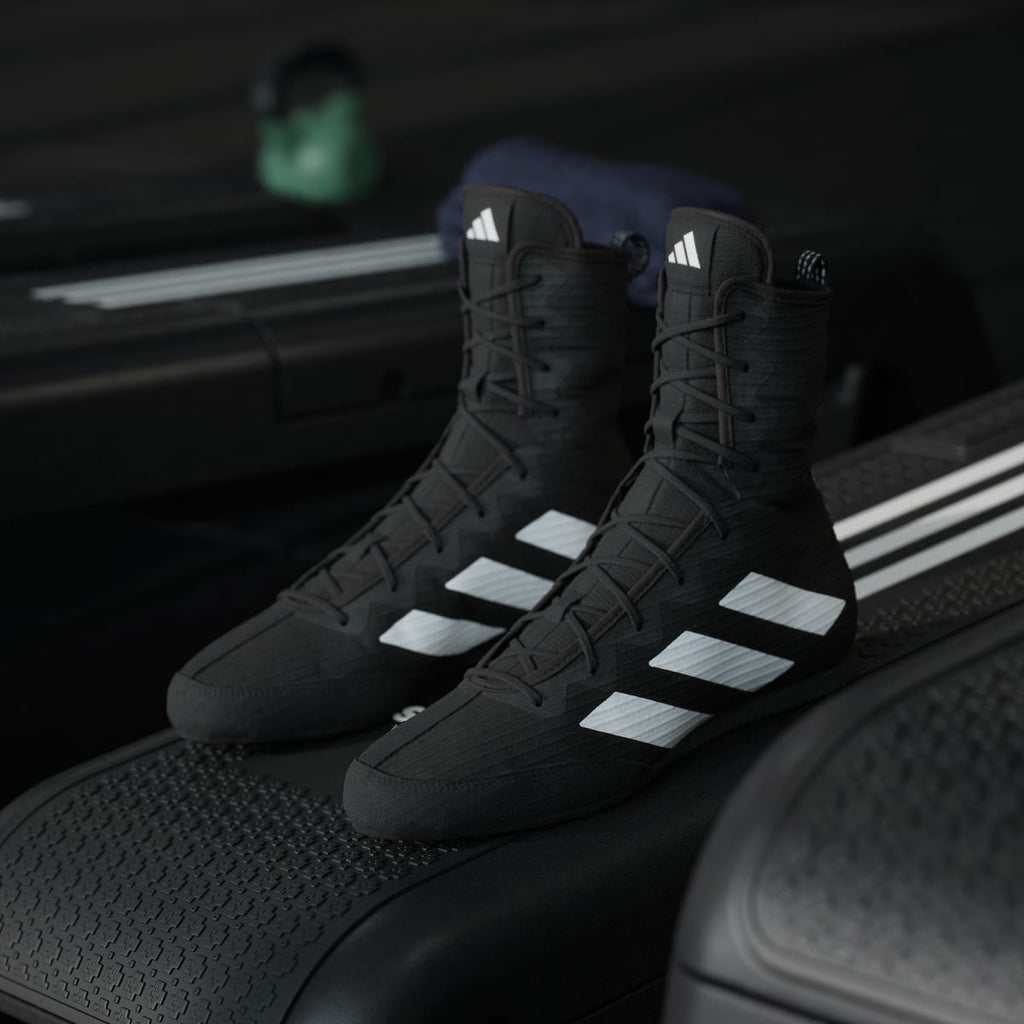 Adidas Men's Box Hog 4 Shoes - Core Black / Cloud White / Core Black - Image 5