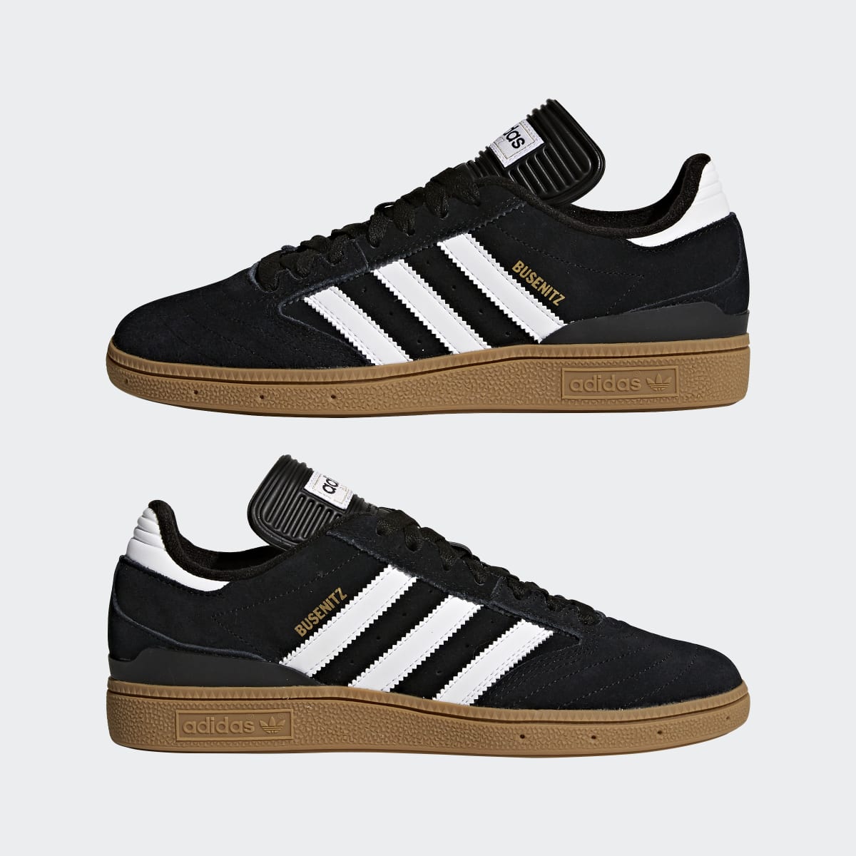 Adidas Women's Busenitz Pro Shoes - Core Black / Cloud White / Gold Metallic - Image 8