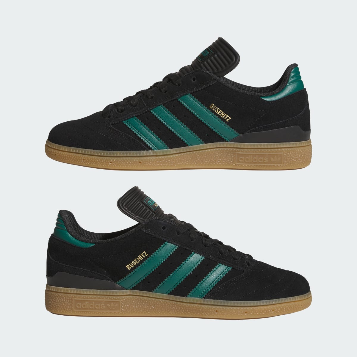 Adidas Men's Busenitz Shoes - Core Black / Collegiate Green / Gum - Image 7
