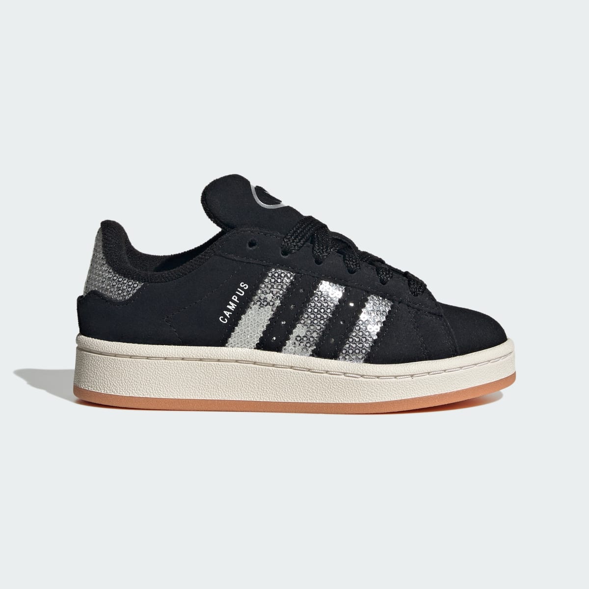 Adidas Kids' CAMPUS 00s SHOES - Core Black / Silver Metallic / Gum - Image 1