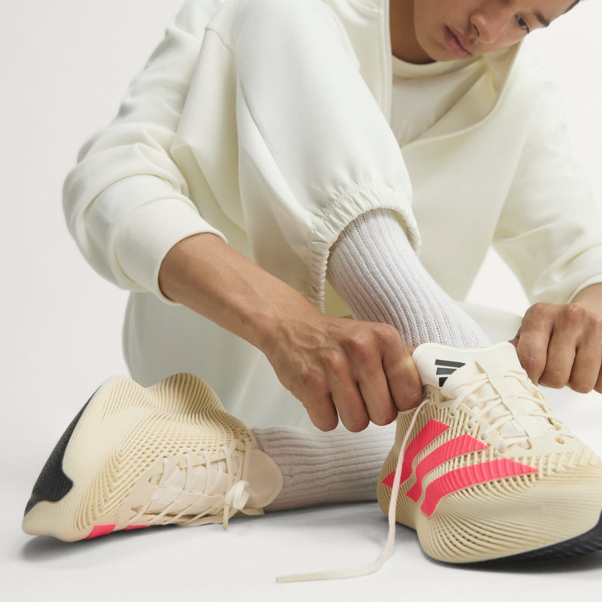Adidas Men's CLIMACOOL LACED SHOES - Off White / Solar Turbo / Core Black - Image 10
