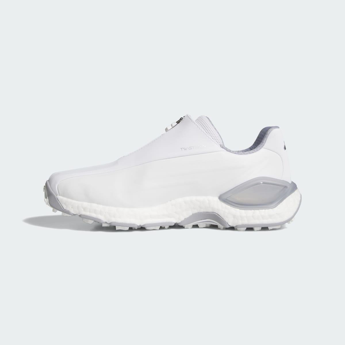 Adidas Men's CODECHAOS 27 BOA SPIKELESS GOLF SHOES - Cloud White / Silver Metallic / Halo Silver - Image 6