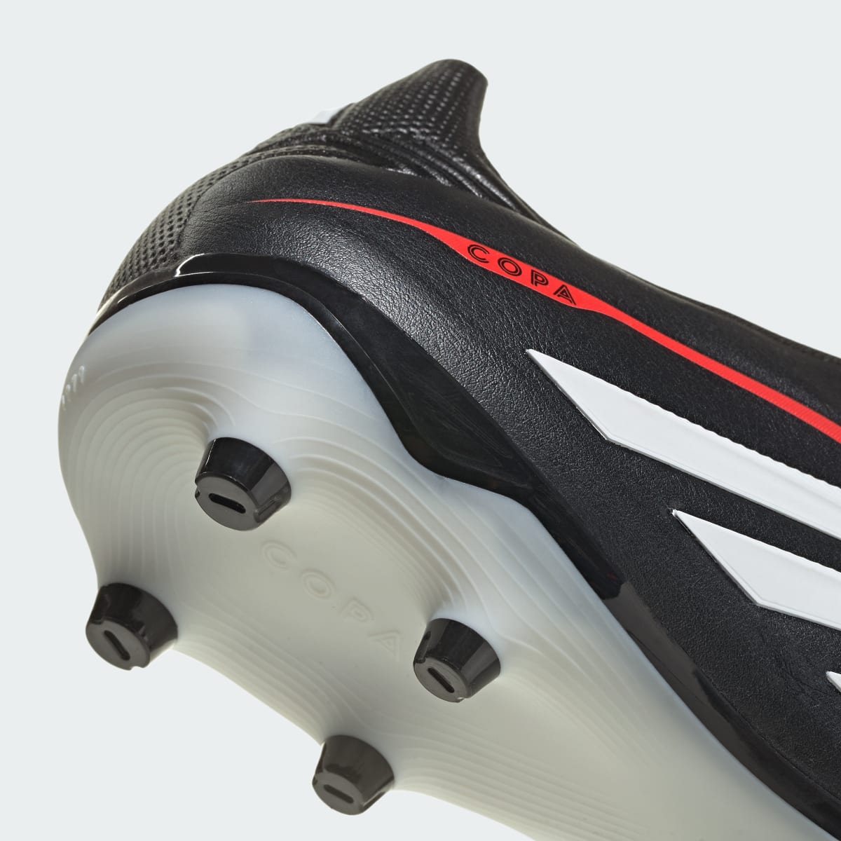 Adidas Men's COPA PURE IV LEAGUE Firm Ground Soccer Cleats - Core Black / Cloud White / Lucid Red - Image 9