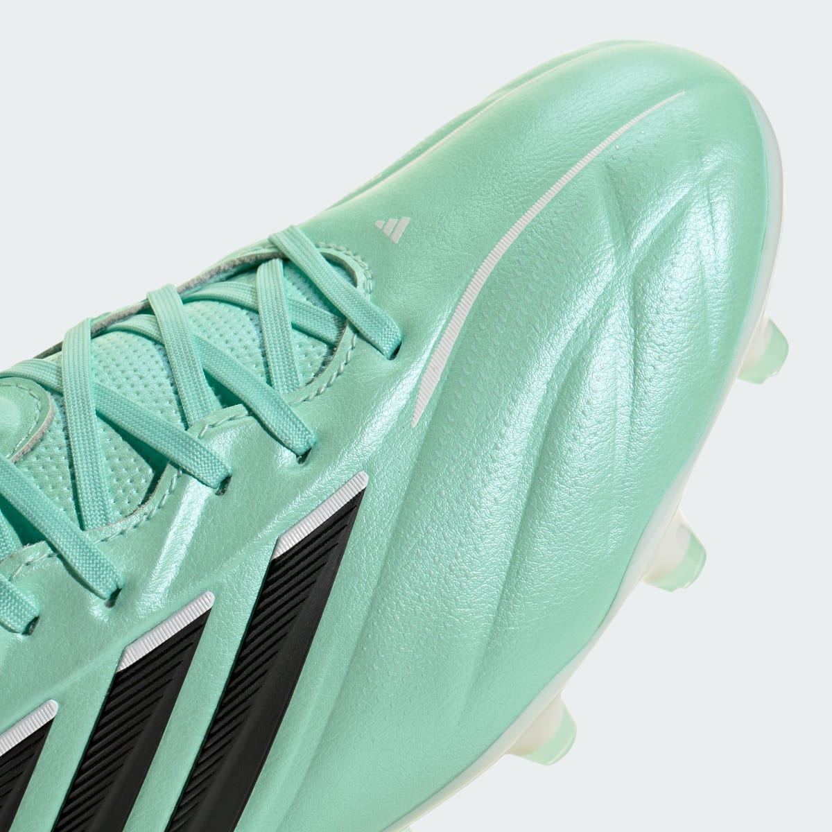 Adidas Men's COPA PURE IV PRO Firm Ground Soccer Cleats - Clear Mint / Core Black / Cloud White - Image 9