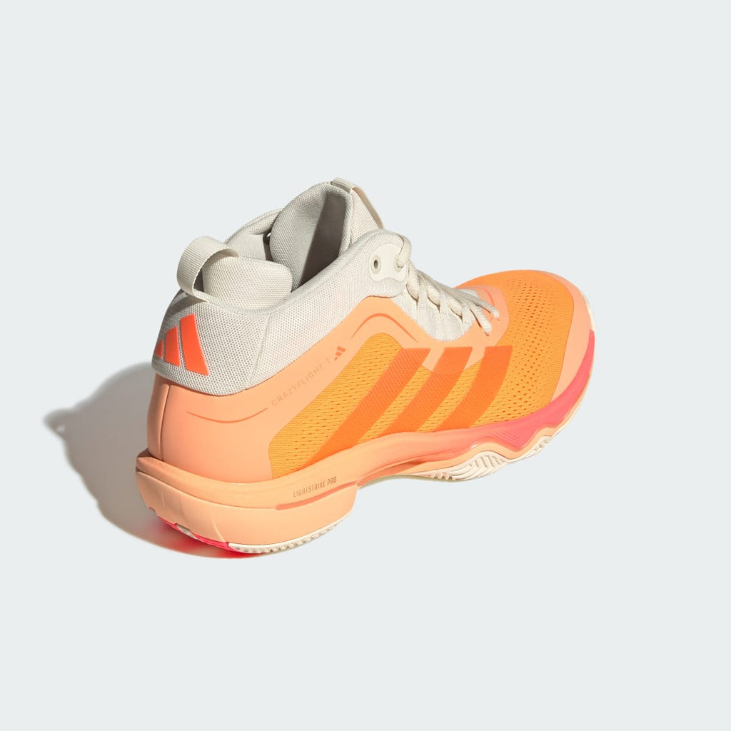 Adidas Men's CRAZYFLIGHT 7 SHOES - Lucid Tangerine / Lucid Orange / Off White - Image 5