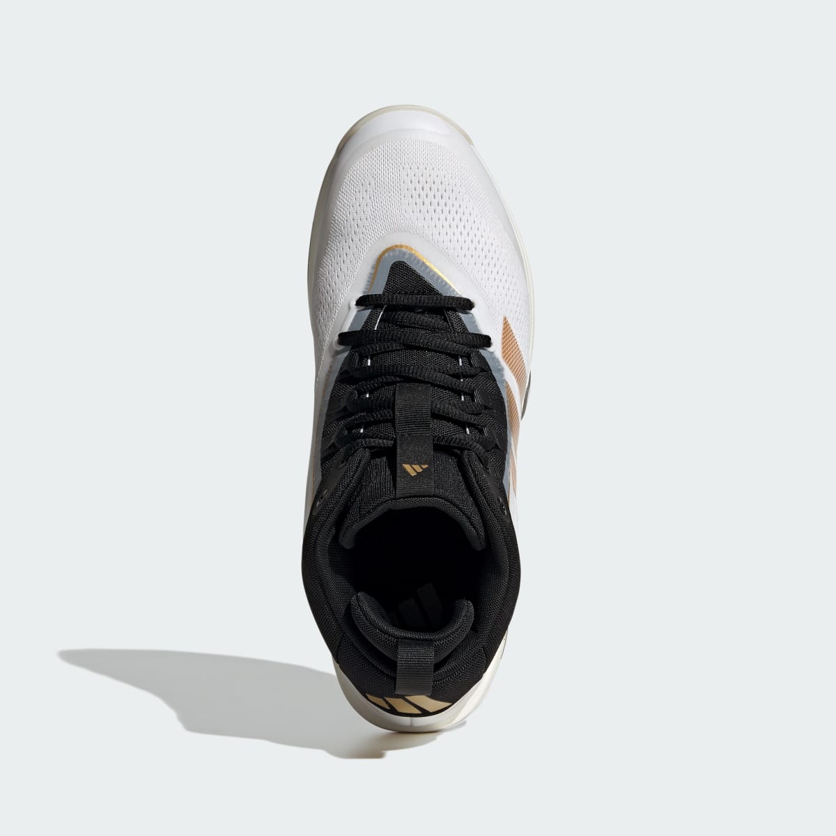Adidas Men's CRAZYFLIGHT 7 SHOES - Cloud White / Gold Metallic / Core Black - Image 2