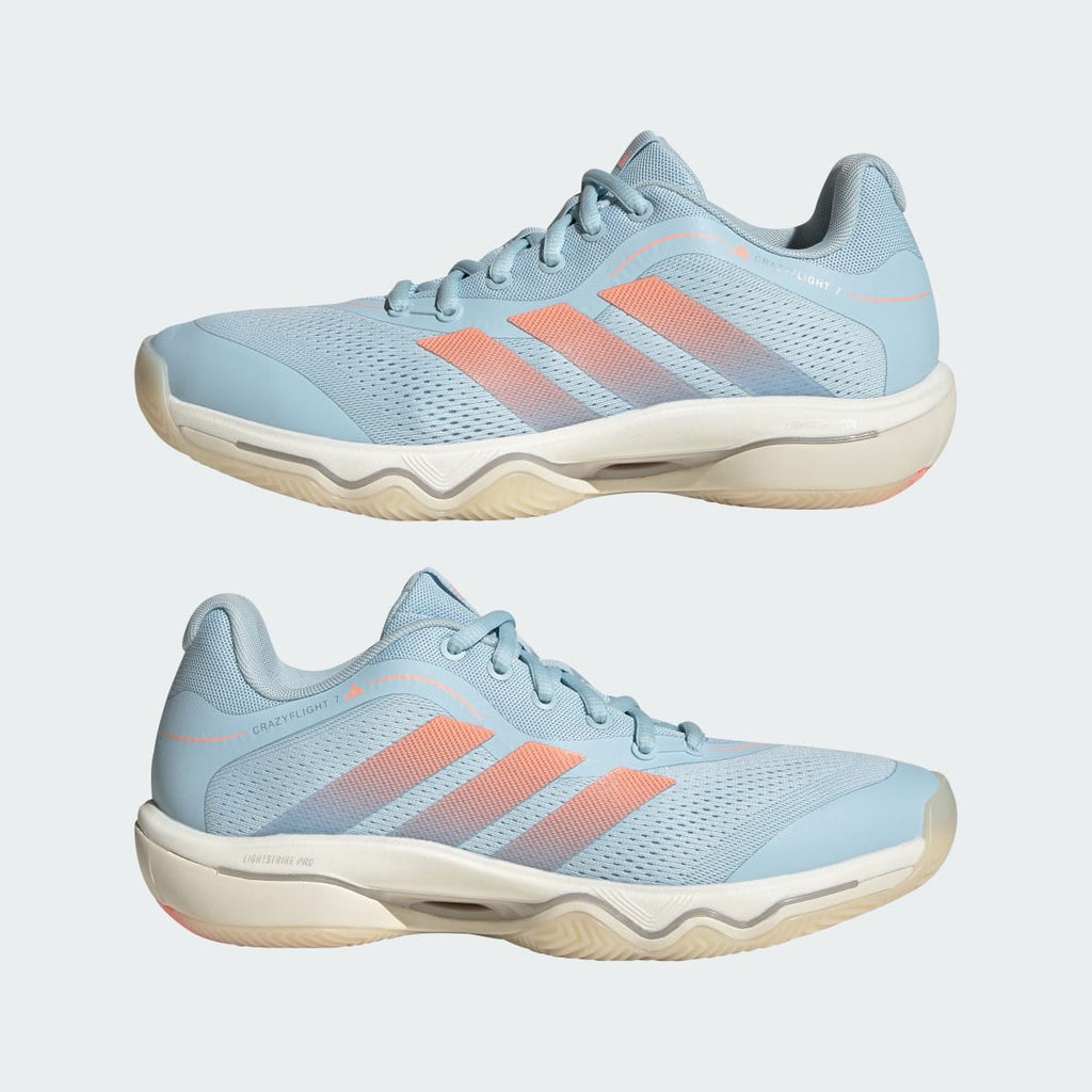 Adidas Women's CRAZYFLIGHT 7 Shoes - Clear Sky / Frozen Turbo / Off White - Image 7