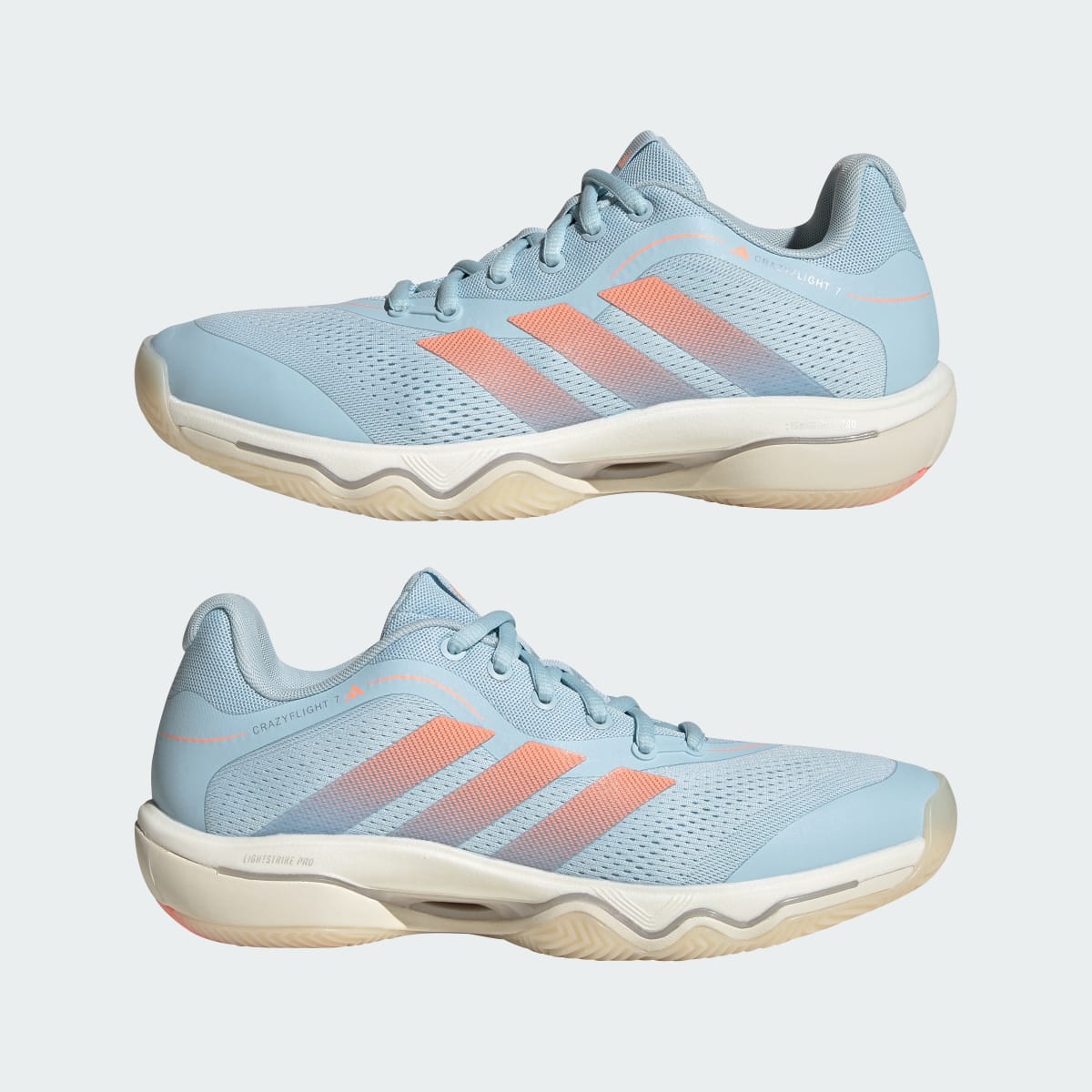 Adidas Women's CRAZYFLIGHT 7 Shoes - Clear Sky / Frozen Turbo / Off White - Image 7