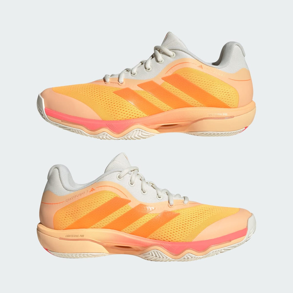 Adidas Men's CRAZYFLIGHT 7 Shoes - Lucid Tangerine / Lucid Orange / Off White - Image 7