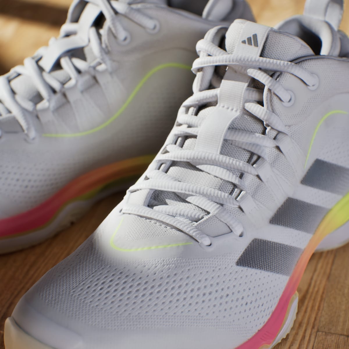 Adidas Men's CRAZYFLIGHT 7 Shoes - Cloud White / Cloud White / Iron Metallic - Image 9