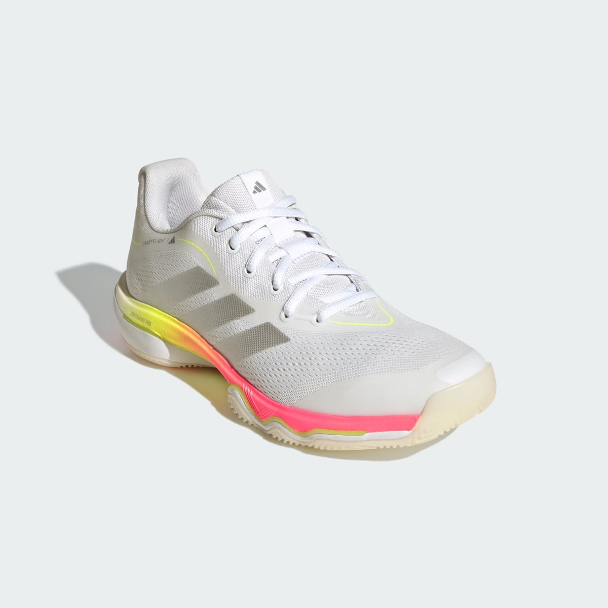 Adidas Women's CRAZYFLIGHT 7 Shoes - Cloud White / Tech Grey Metallic / Solar Turbo - Image 4