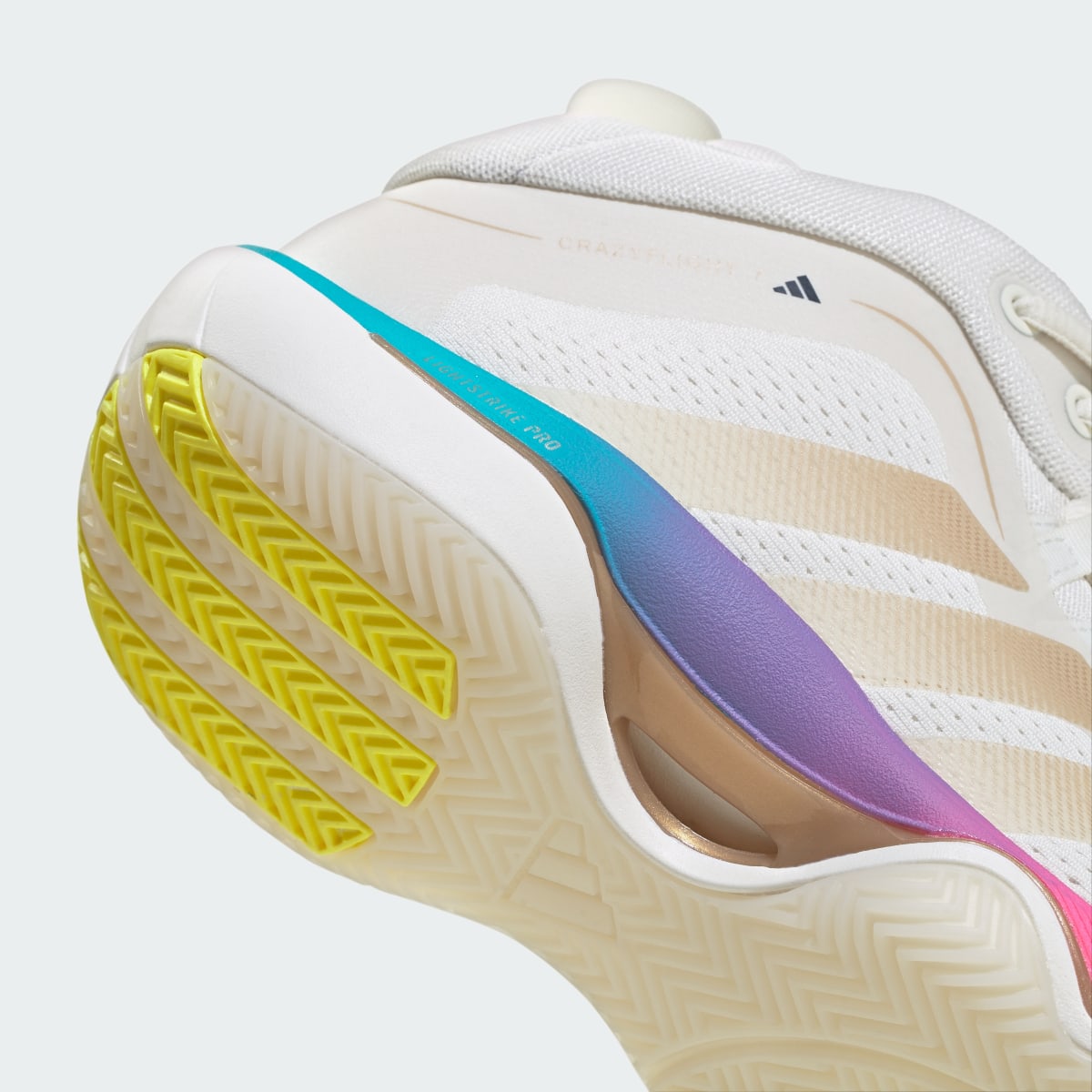 Adidas Women's CRAZYFLIGHT 7 Shoes - Core White / Rose Gold Metallic / Dark Blue - Image 10