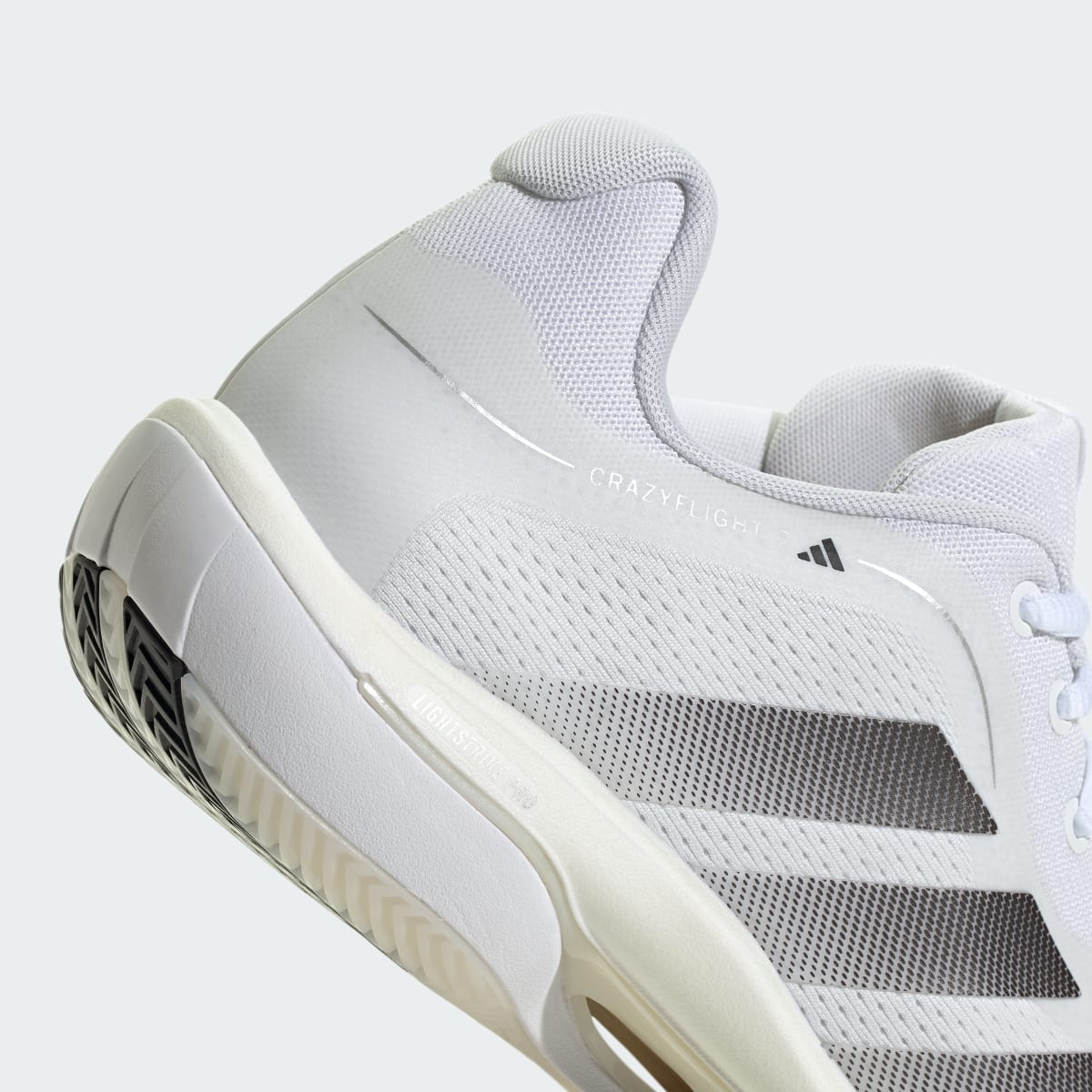 Adidas Men's CRAZYFLIGHT 7 Shoes - Cloud White / Trace Grey Metallic / Core Black - Image 9