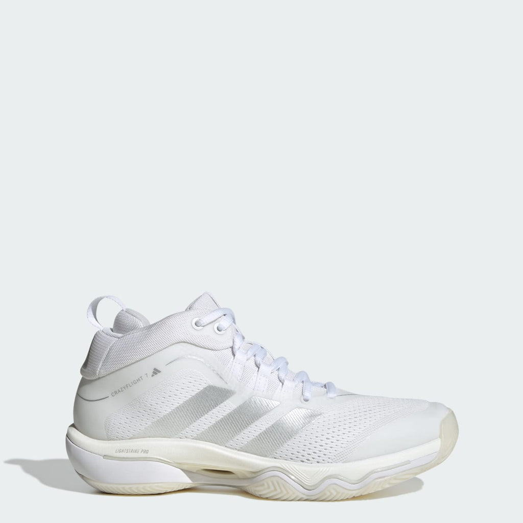 Adidas Women's CRAZYFLIGHT 7 Shoes - Cloud White / Silver Metallic / Cloud White - Image 1