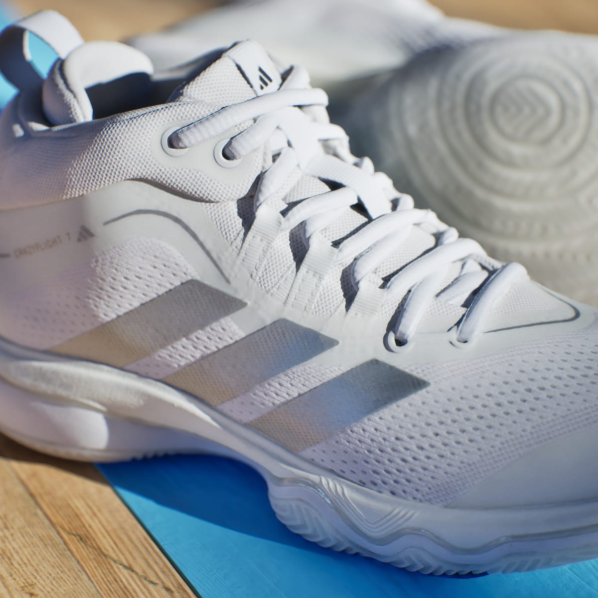 Adidas Women's CRAZYFLIGHT 7 Shoes - Cloud White / Silver Metallic / Cloud White - Image 11