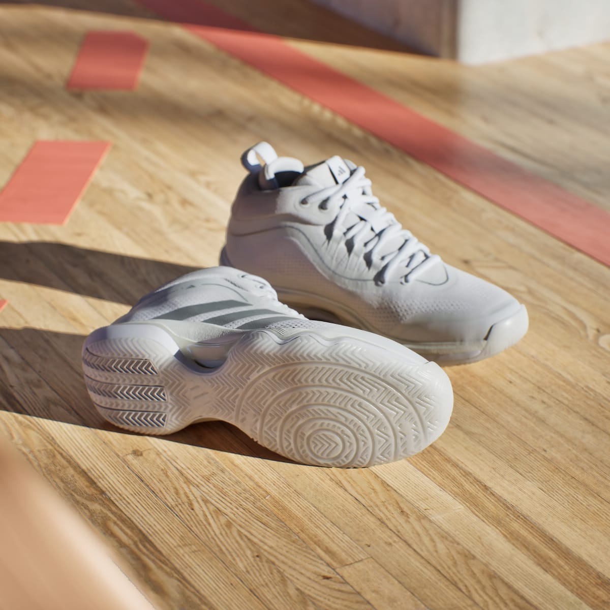 Adidas Women's CRAZYFLIGHT 7 Shoes - Cloud White / Silver Metallic / Cloud White - Image 5