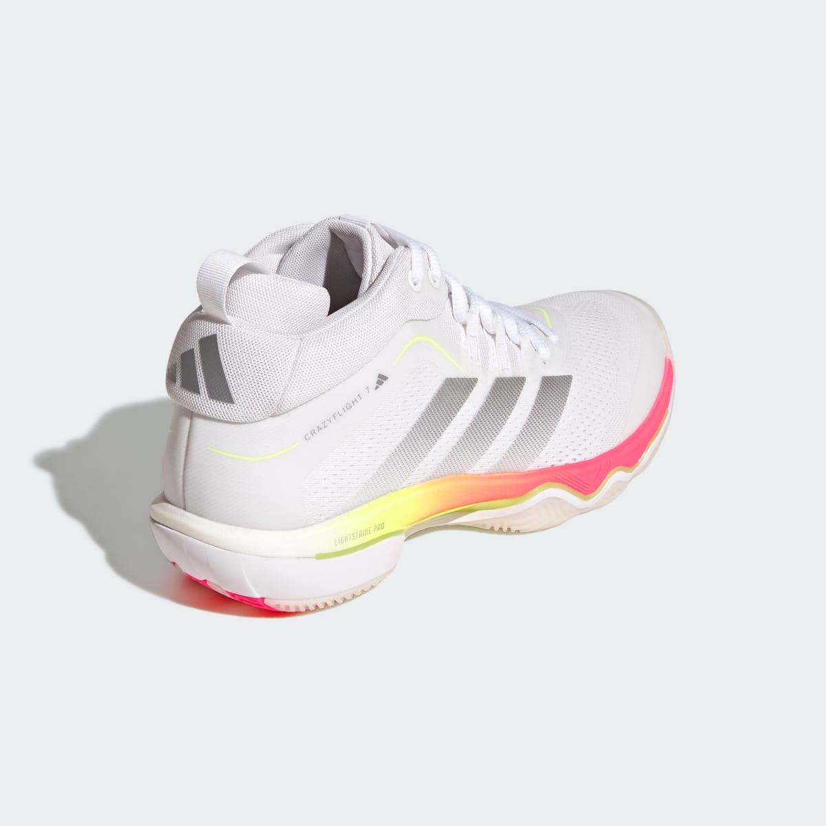 Adidas Women's CRAZYFLIGHT 7 Shoes - Cloud White / Tech Grey Metallic / Solar Turbo - Image 6