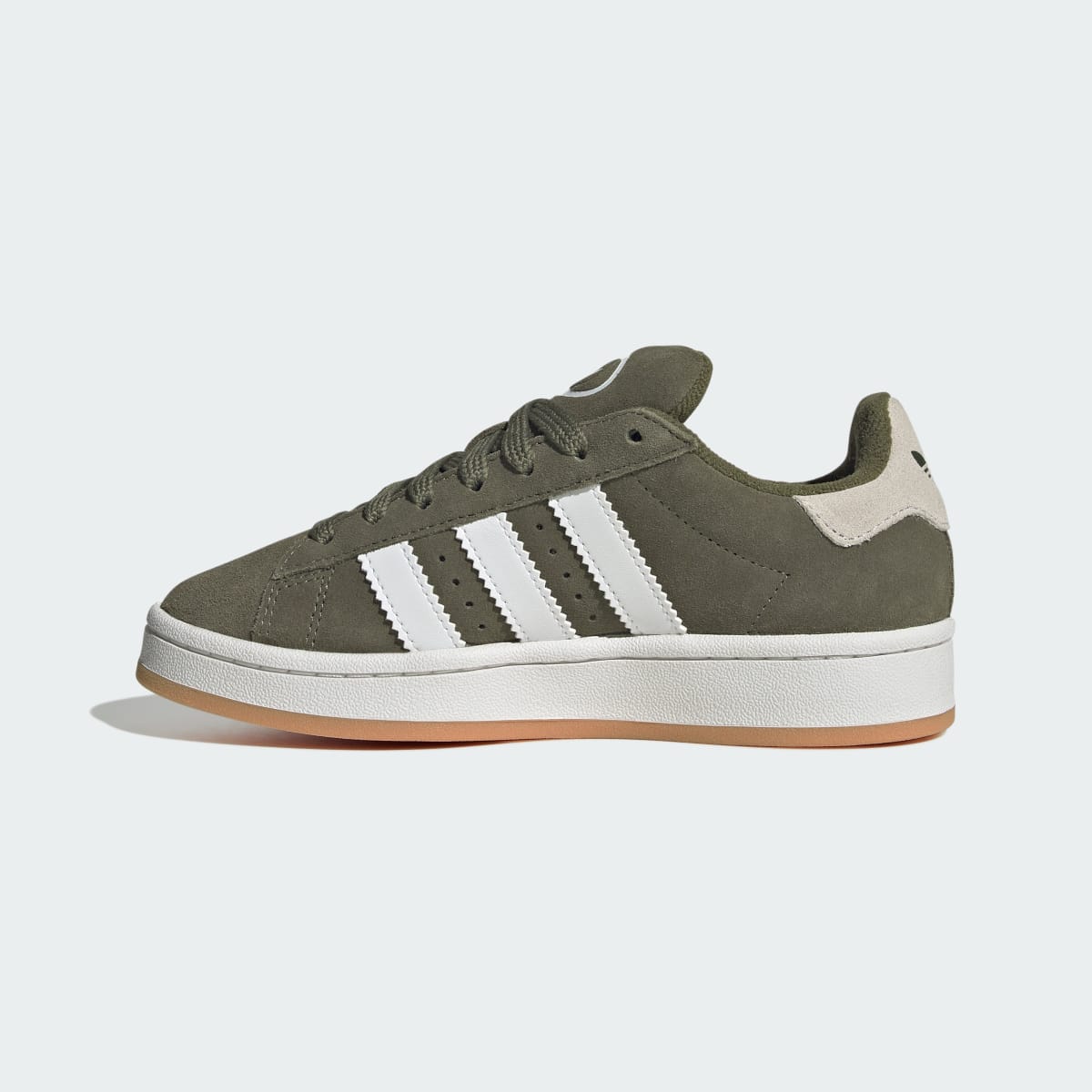 Adidas Kids' Campus 00s Shoes - Olive Strata / Cloud White / Gum - Image 6