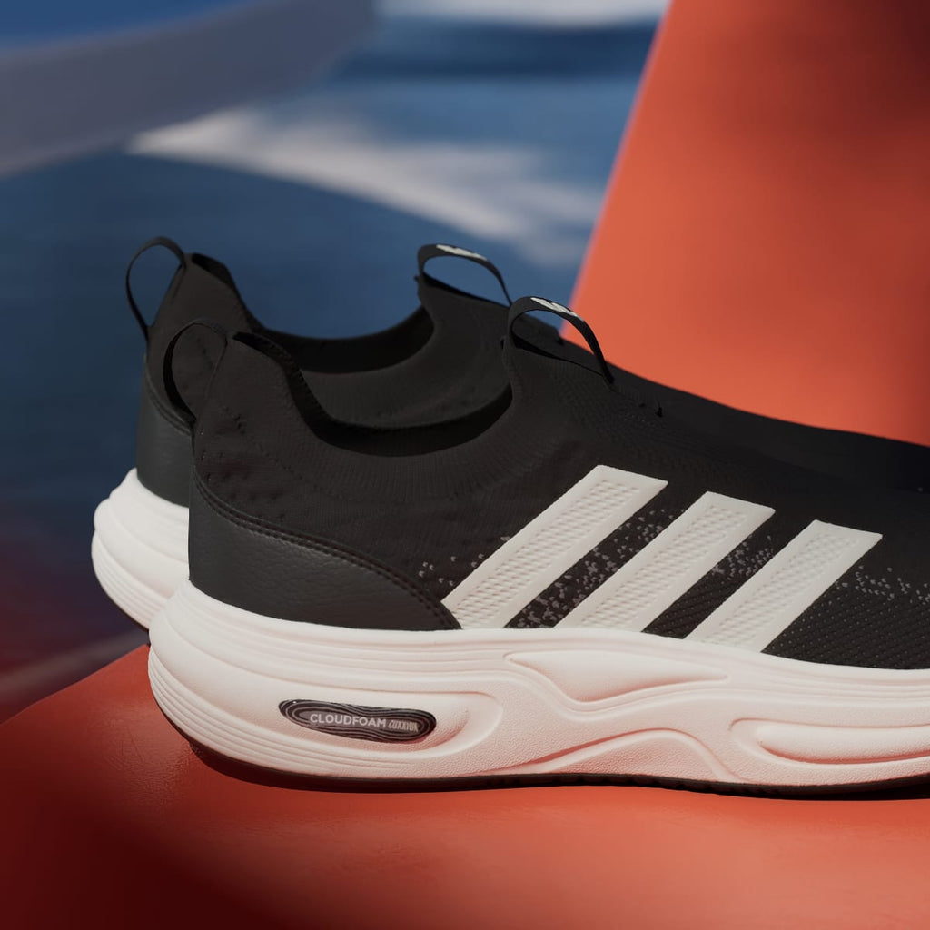 Adidas Men's Cloudfoam Cuxxion Sock Shoes - Core Black / Core White / Grey Five - Image 9
