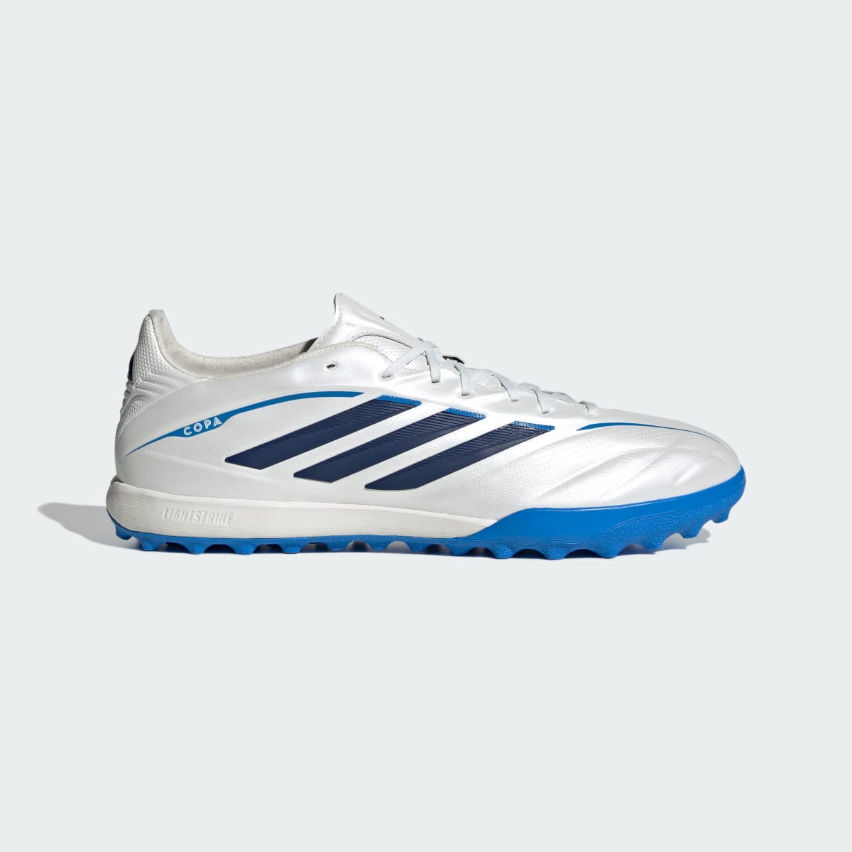 Adidas Men's Copa Pure IV Pro Turf Soccer Shoes - Zero Metalic / Dark Blue / Lucid Ray Blue - Image 2
